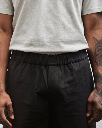 7115 Unisex Cotton Elastic Pull-Up Trouser, Black