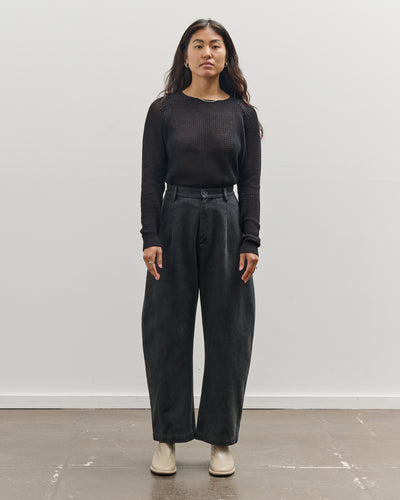 7115 Sand-Washed Curve Legged Trouser, Washed Black