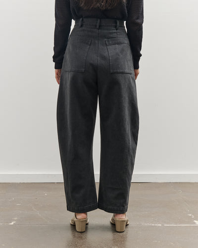 7115 Sand-Washed Curve Legged Trouser, Washed Black