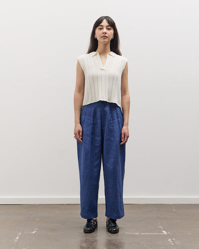 7115 by Szeki Collared Rib Vest, White