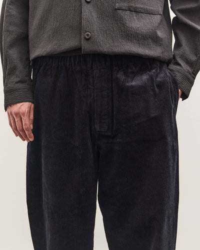 7115 by Szeki Corduroy Elastic Pull-Up Trouser Unisex, Black