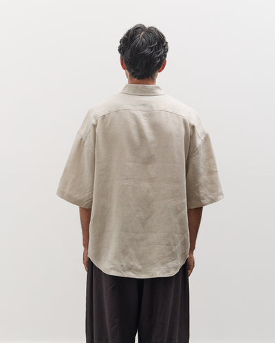 7115 by Szeki Unisex Linen Oversized SS Shirt, Sand Beige