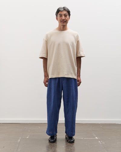 7115 by Szeki Unisex Linen Pleated Trouser, Cobalt