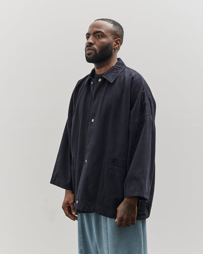 7115 by Szeki Unisex Pockets Short Coat, Navy