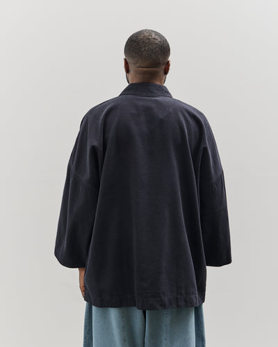 7115 by Szeki Unisex Pockets Short Coat, Navy