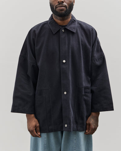 7115 by Szeki Unisex Pockets Short Coat, Navy