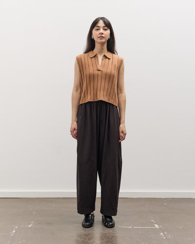 7115 by Szeki Collared Rib Vest, Rust