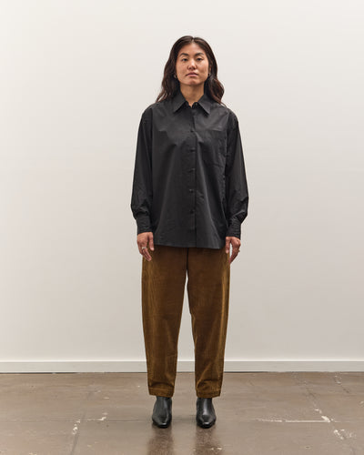 7115 by Szeki Corduroy Elastic Pull-Up Trouser, Sepia Brown