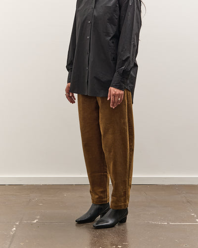 7115 by Szeki Corduroy Elastic Pull-Up Trouser, Sepia Brown