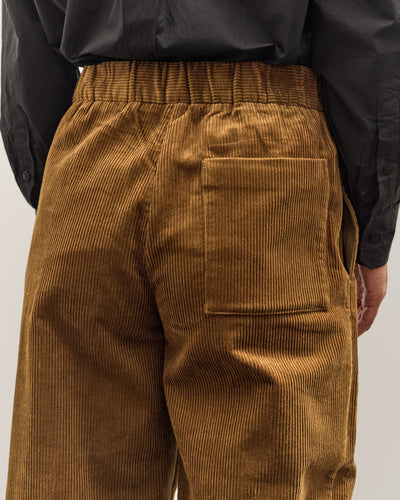 7115 by Szeki Corduroy Elastic Pull-Up Trouser, Sepia Brown