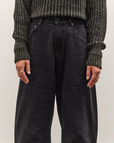 7115 by Szeki Curved Legged Work Trouser, Washed Black