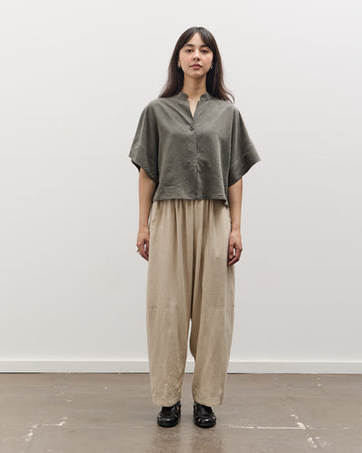 7115 by Szeki Elastic Panel Barrel Trouser, Oatmeal