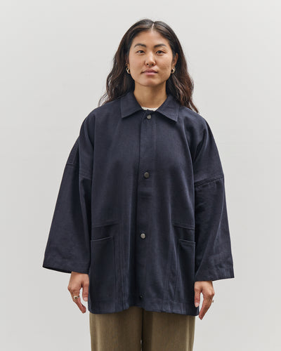 7115 by Szeki Pockets Short Coat, Navy
