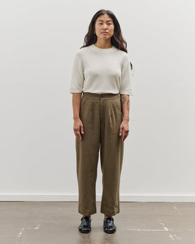 7115 by Szeki Signature Curved Leg Trouser, Olive