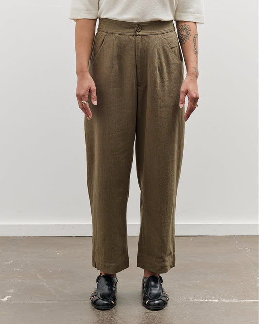 7115 by Szeki Signature Curved Leg Trouser, Olive