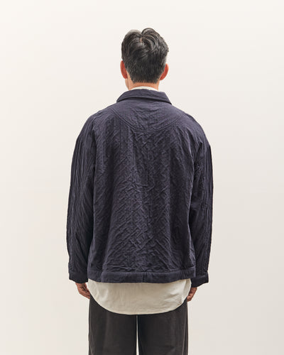 7115 by Szeki Signature Panel Pockets Shirt Jacket Unisex, Navy