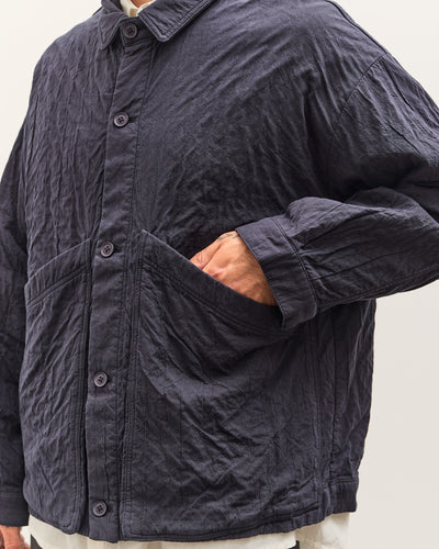 7115 by Szeki Signature Panel Pockets Shirt Jacket Unisex, Navy