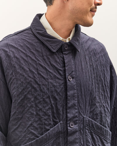 7115 by Szeki Signature Panel Pockets Shirt Jacket Unisex, Navy