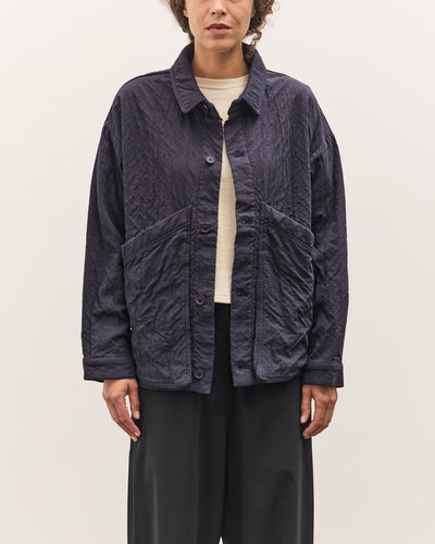 7115 by Szeki Signature Panel Pockets Shirt Jacket, Navy