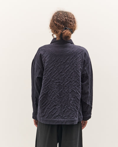 7115 by Szeki Signature Panel Pockets Shirt Jacket, Navy