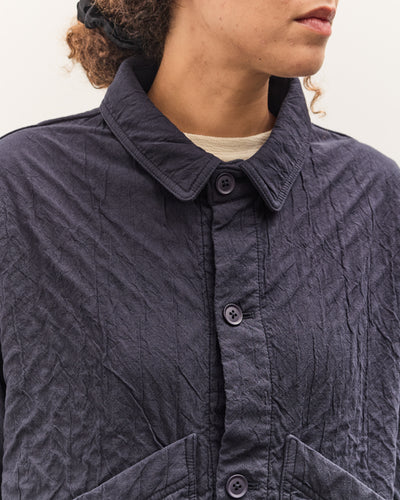 7115 by Szeki Signature Panel Pockets Shirt Jacket, Navy