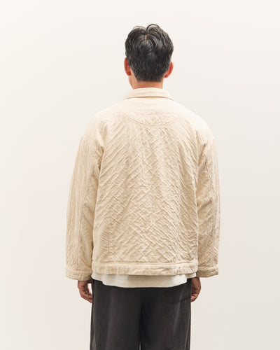 7115 by Szeki Signature Panel Pockets Shirt Jacket Unisex, Bone