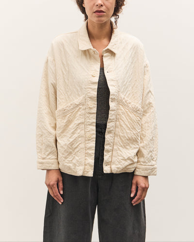 7115 by Szeki Signature Panel Pockets Shirt Jacket, Bone