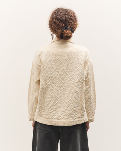 7115 by Szeki Signature Panel Pockets Shirt Jacket, Bone