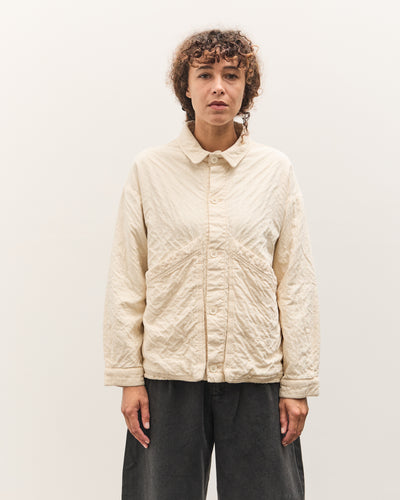 7115 by Szeki Signature Panel Pockets Shirt Jacket, Bone