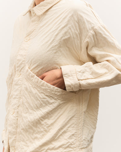 7115 by Szeki Signature Panel Pockets Shirt Jacket, Bone