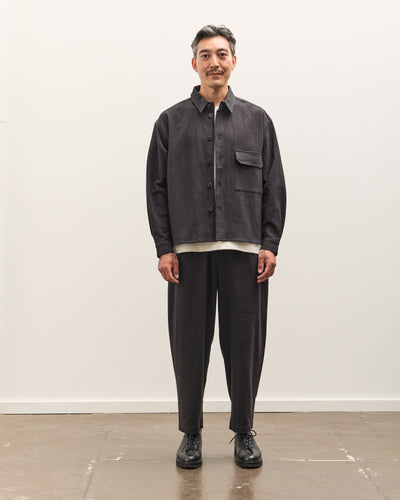 7115 by Szeki Textured Flat Hem Shirt Unisex, Black
