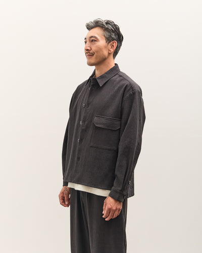 7115 by Szeki Textured Flat Hem Shirt Unisex, Black