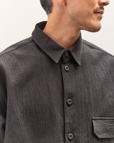 7115 by Szeki Textured Flat Hem Shirt Unisex, Black