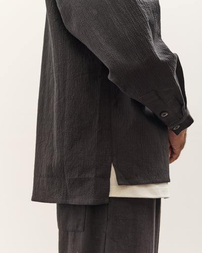7115 by Szeki Textured Flat Hem Shirt Unisex, Black