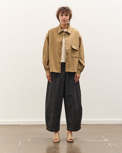 7115 by Szeki Textured Flat Hem Shirt, Kelp