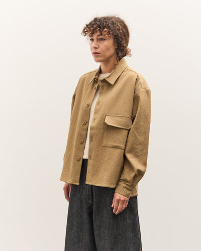 7115 by Szeki Textured Flat Hem Shirt, Kelp