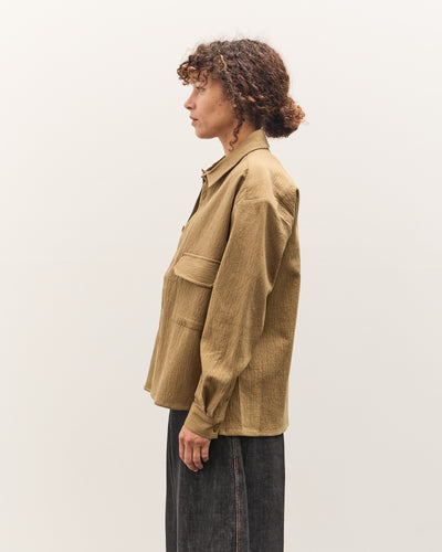 7115 by Szeki Textured Flat Hem Shirt, Kelp