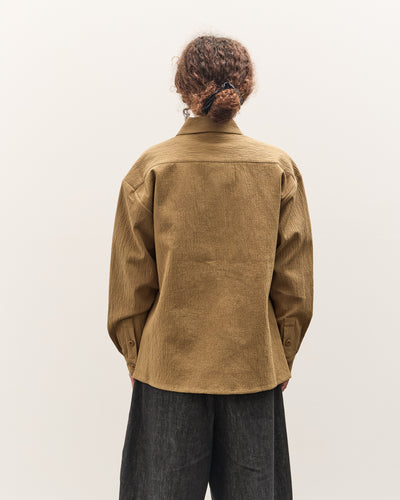 7115 by Szeki Textured Flat Hem Shirt, Kelp