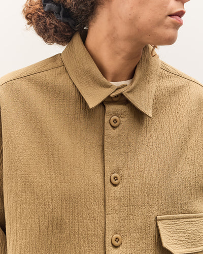 7115 by Szeki Textured Flat Hem Shirt, Kelp