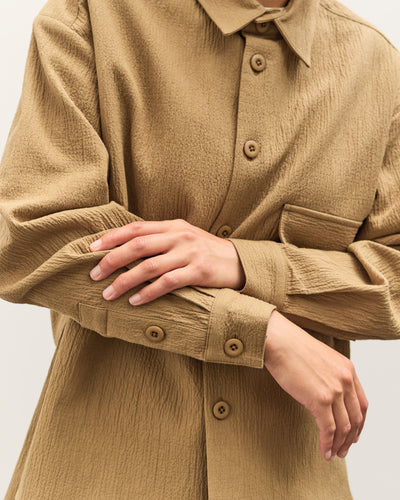 7115 by Szeki Textured Flat Hem Shirt, Kelp