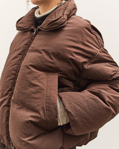Anggae Wired Collar Puffer, Brown