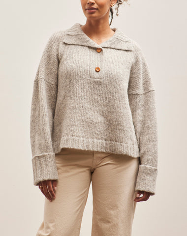 Atelier Delphine Stand Collar Jumper, Watery Sky