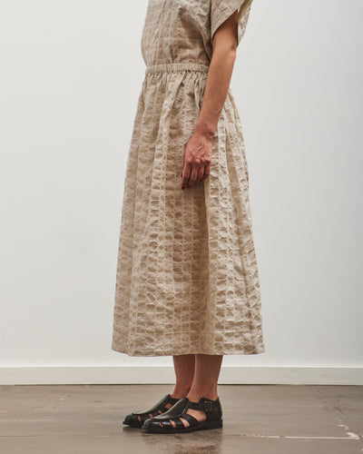 Black Crane Ripple Finish Skirt, Beige
