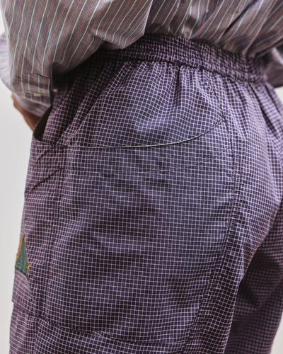 Brain Dead Gridded Ripstop Utility Short, Blueberry