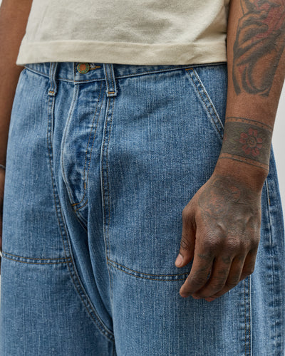 Brain Dead Unisex Type 02: 14.1oz Selvedge Denim, Washed Indigo