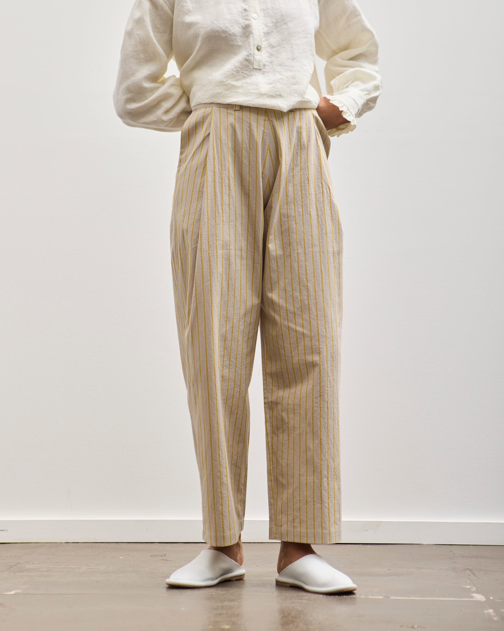 Cawley Georgia Trouser, Sun/Grey Stripe