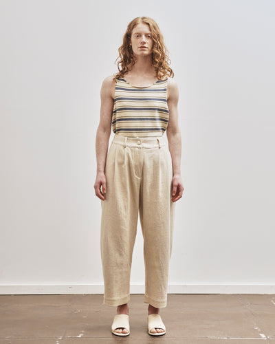 Cawley Japanese Basket Weave Robyn Trouser, Natural