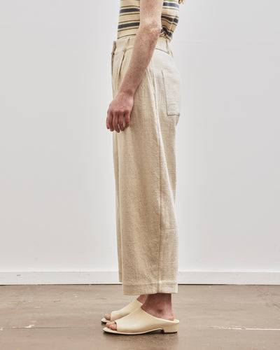 Cawley Japanese Basket Weave Robyn Trouser, Natural