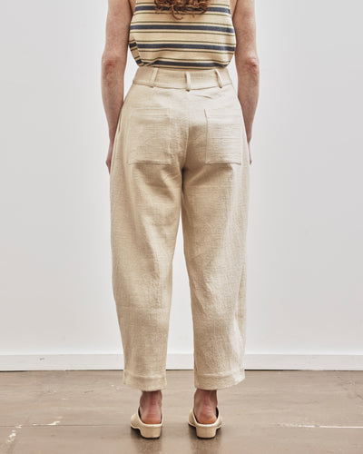 Cawley Japanese Basket Weave Robyn Trouser, Natural