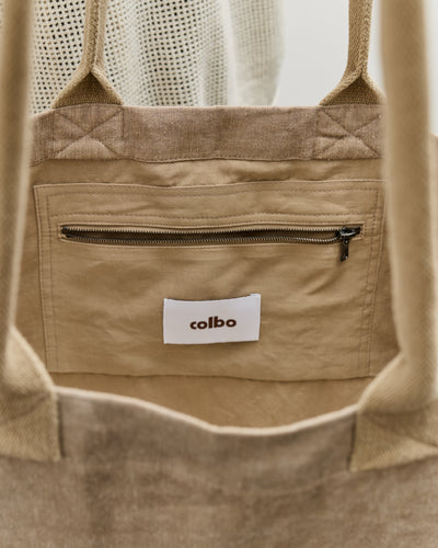 Colbo Double Tote, Wash Greige